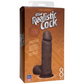 Realistische Dildo Met Ballen - 20 cm Chocolate