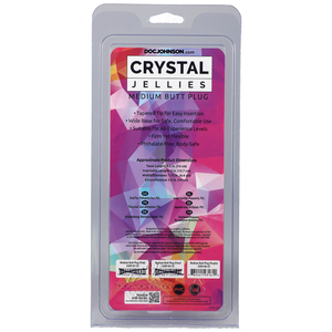 Doc Johnson Crystal Jellies Medium Butt Plug - Roze