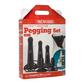 'Doc Johnson Silicone Pegging Set - Zwart'