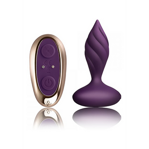 Petite Sensations Desire Vibrating Butt Plug met Textuur en Afstandsbediening - Zwart