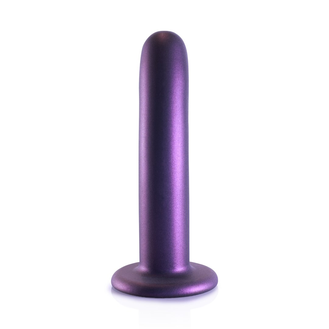 14,5 cm Gladde Silicone G - spot Dildo met Sterke Suction Cup en Prachtige Metallic Kleur - EroticToyzSiliconen Dildo'sOuch! by Shots