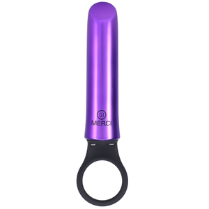 'Power Play Vibrator met Siliconen Grijpring - Paars'