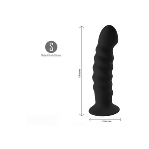 'Kendall Siliconen Dildo met Zuignap 18 cm - Zwart'