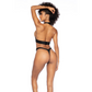 Tweedelige Set Wetlook Lingerie L/XL - Zwart