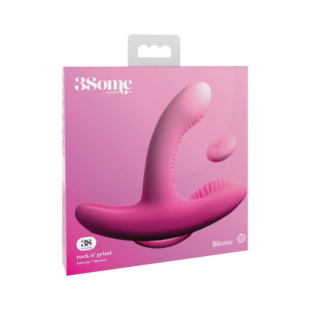 3Some Rock N' Grind Dubbele Stimulatie Vibrator - Paars - EroticToyzG - Spot VibratorPipedream