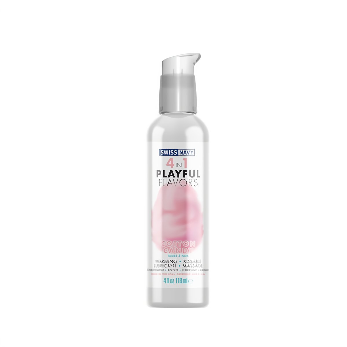 4 in 1 Lubricant with Cotton Candy Flavor - 118 ml - EroticToyzProducten,Veilige Seks, Verzorging Hulp,Glijmiddelen,Glijmiddelen met Smaak,Kissable,,GeslachtsneutraalSwiss Navy