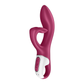 Rabbit Vibrator - Siliconen, Rood, Oplaadbaar, Waterdicht