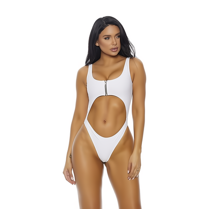 Medellin Elegante One Piece Zwempak XL met Cutout Detail - Zwart