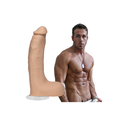 'Chad White Realistische ULTRASKYN Dildo 20 cm - Huidkleurig'