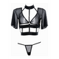 Dreamer Verleidelijke Corset Set met Mesh en String - Zwart