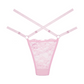 'Cherished Kant en Mesh String met Zilveren Details - Roze'