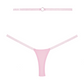 'Cherished Kant en Mesh String met Zilveren Details - Roze'