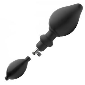 'Expander Inflatable Butt Plug met Handpomp - Zwart'