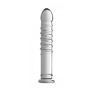 Behemoth Glazen Ribbel Dildo XL - Transparant