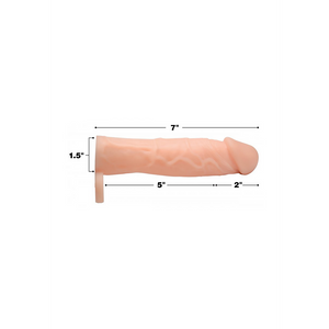 'Silicone Penis Sleeve 5 cm Verlenging - Huidkleurig'