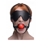 Blinddoek Harnas Met Bal Gag - Zwart/Rood