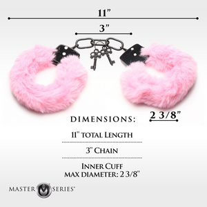 'Furry Handboeien - Verstelbaar 11,4 cm tot 18 cm - Roze'