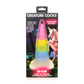 UniGlow Glow-in-the-Dark Dildo met Zuignap - Regenboog 19,6 cm