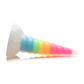 UniGlow Glow-in-the-Dark Dildo met Zuignap - Regenboog 19,6 cm