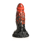 'Vulcan Siliconen Dildo Met Zuignap 22,4 cm - Rood/Zwart'