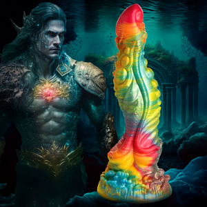 Majestic Merman Silicone Dildo 26 cm - Regenboogkleur