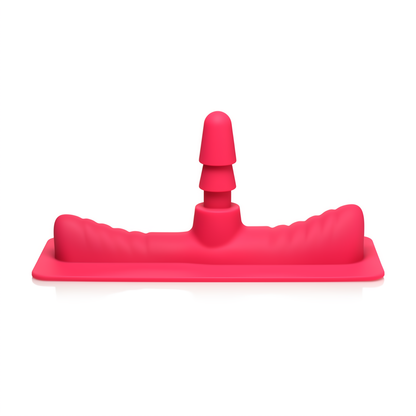 Saddle Adapter met Realistische Dildo 18,4 cm - Roze/Vleeskleurig