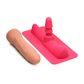 Saddle Adapter met Realistische Dildo 18,4 cm - Roze/Vleeskleurig