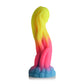 Tenta Glow Fantasy Dildo 21,6 cm - Glow-in-the-Dark Silicone - Blauw/Roze/Geel