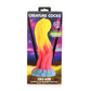 Tenta Glow Fantasy Dildo 21,6 cm - Glow-in-the-Dark Silicone - Blauw/Roze/Geel