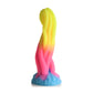 Tenta Glow Fantasy Dildo 21,6 cm - Glow-in-the-Dark Silicone - Blauw/Roze/Geel