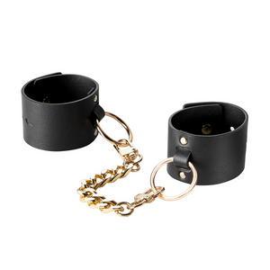 'Wide Handcuffs Vegan Leer 41 cm - Zwart'