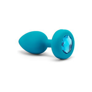 'Aquamarine Vibrerende Butt Plug met 15 Patronen - S/M - Blauw'