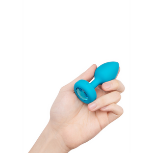 'Aquamarine Vibrerende Butt Plug met 15 Patronen - S/M - Blauw'