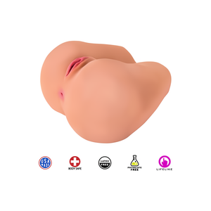 Curve Toys Vibrating Butt Masturbator - Realistische Sensaties - Beige