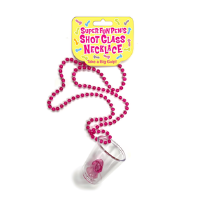 Super Fun Penis Shotglas Ketting 60 ml - Roze