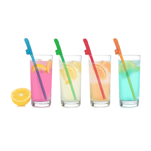 Super Fun Penis  Multicolor Penis Straws  8 Pack