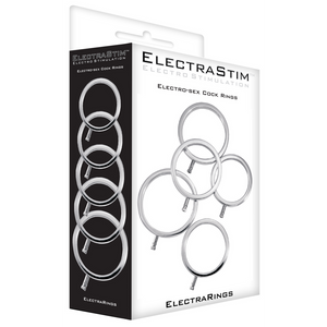 'ElectraStim Solid Metal Cockring Set - 5 Maten'