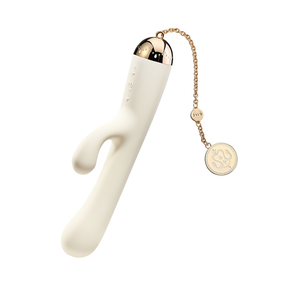 Rabbit Vibrator Met App-Controlled Functie - Vanilla White