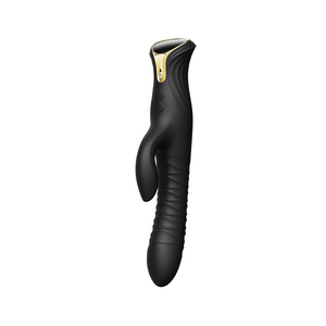 Mose PowerThrust Rabbit Vibrator - Obsidiaan Zwart