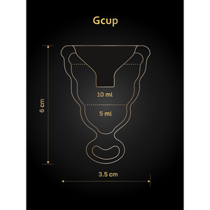 Gvibe Gcup Menstruatiecup met Terugslagklep - Zwart