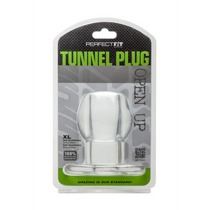 'XL Tunnel Plug Hollow Butt Plug - Transparant'