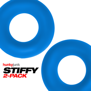 Stiffy NoRoll Cockrings 2-Pack - Teal Ice