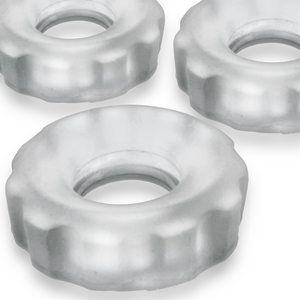 'Huj Stretchy Cockrings 3-Pack - Clear Ice'