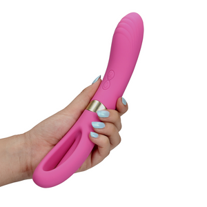 Loveline Dubbele Flapperende G-Spot Vibrator - Oplaadbaar en Waterdicht - Paars