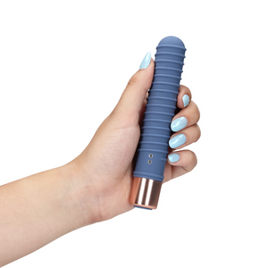 Loveline Geribbelde Mini Vibrator - Reisformaat Paars