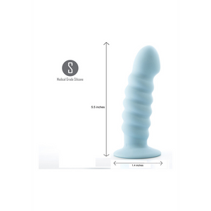 'Paris Silicone Dildo Met Zuignap 15 cm - Pastel Blauw'