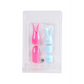 Maia Quinn Penis Sleeve Set - Siliconen Aanhangsels 5-Delig Neon Pink/Pastel Blue