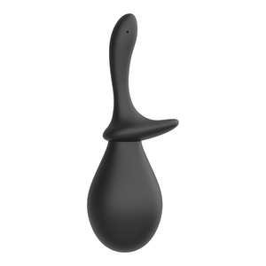 Anal Douche Set with 2 Silicone Tips  260 ml  Black