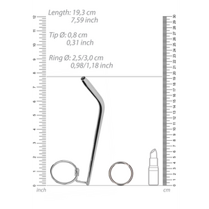 Roestvrijstalen Dilator met Glans Ring 8 mm - Zilver