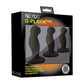 Nexus Gplaytrio+ Unisex Vibrator Set - Oplaadbaar - Siliconen - 3 Maten - Zwart